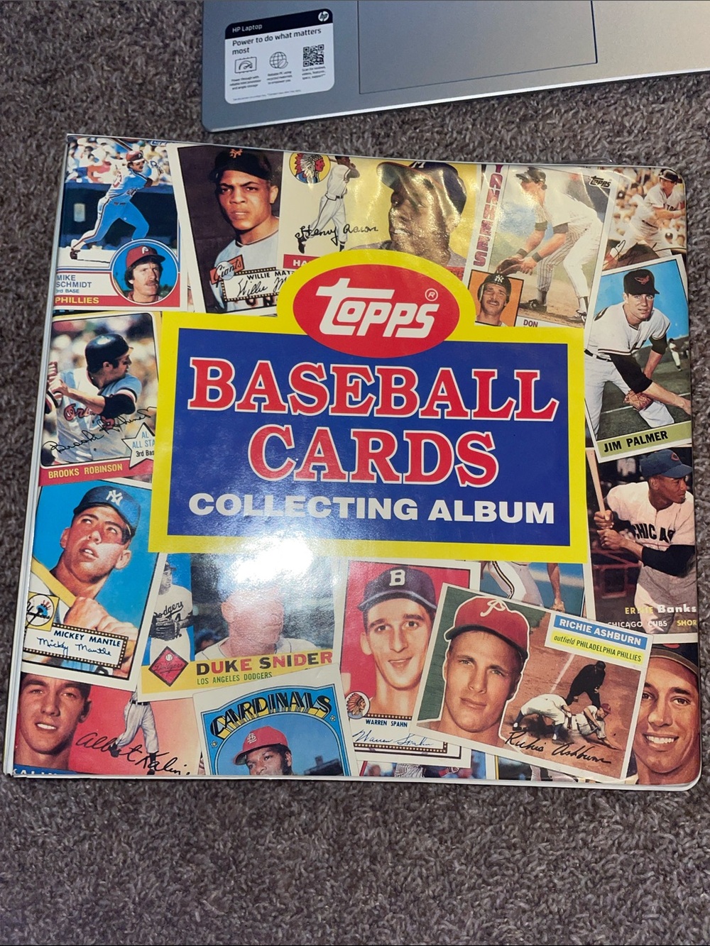 Topps Baseball Card Collecting Album in Blue, Yellow and Red